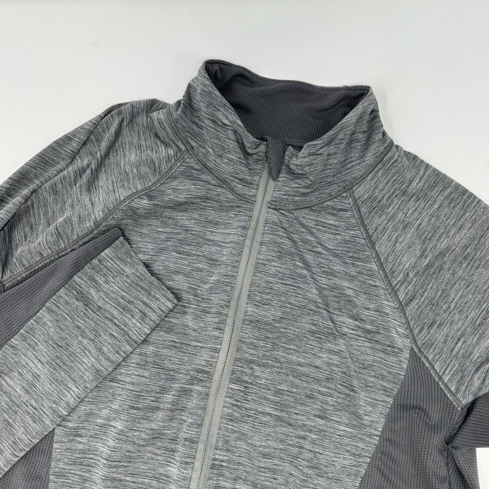 Athleta Forerunner Half Zip Gray Long Sleeve Reflective Top‎ Size Medium